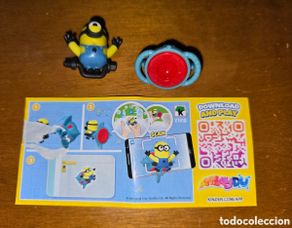 Figuras de goma Kinder: Figura kinder VT418 + bpz minion nave colgante minions muñeco dibujos animados
